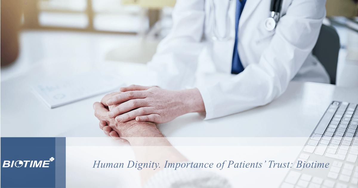 dignidad humana. importancia de la confianza de los pacientes: biotime
