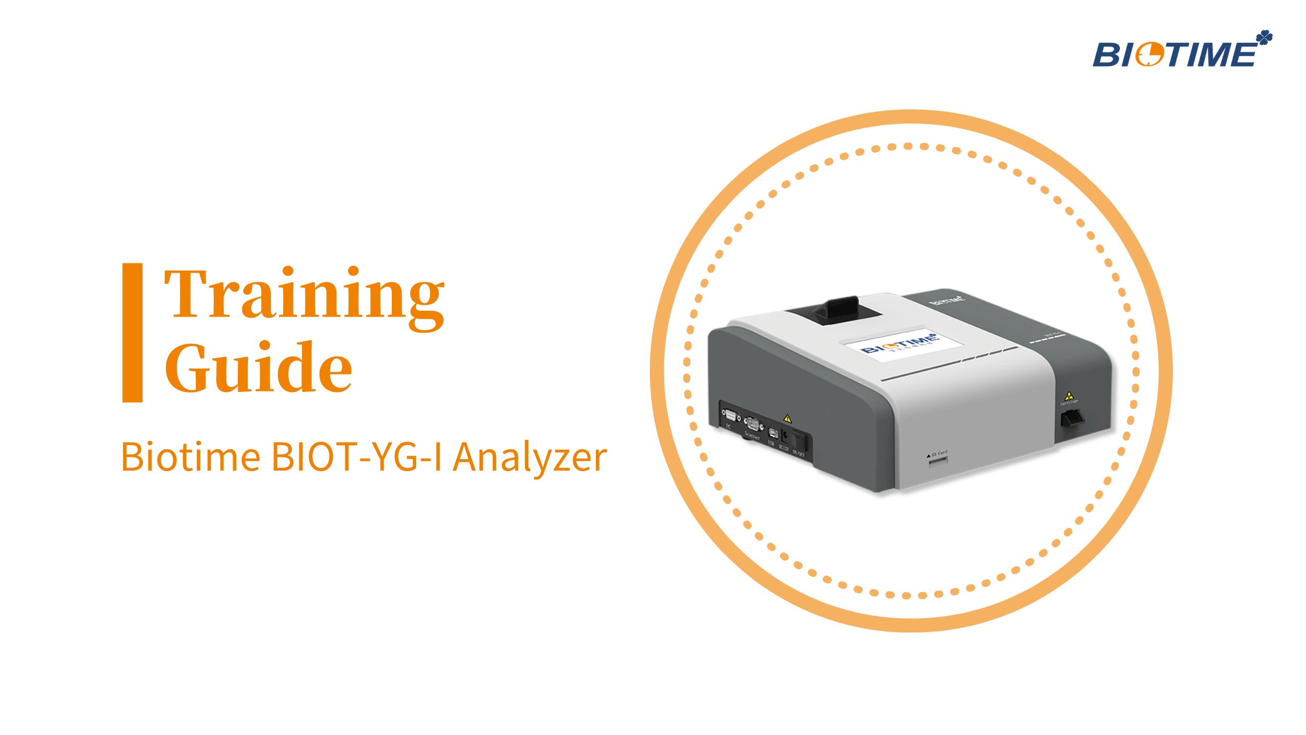 Analizador Biotime BIOT-YG-I | Guía de formación